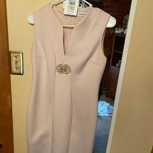 Light pink Calvin Klein knee length dress